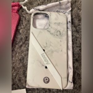 Loopy iPhone 12 Pro Max white marble case